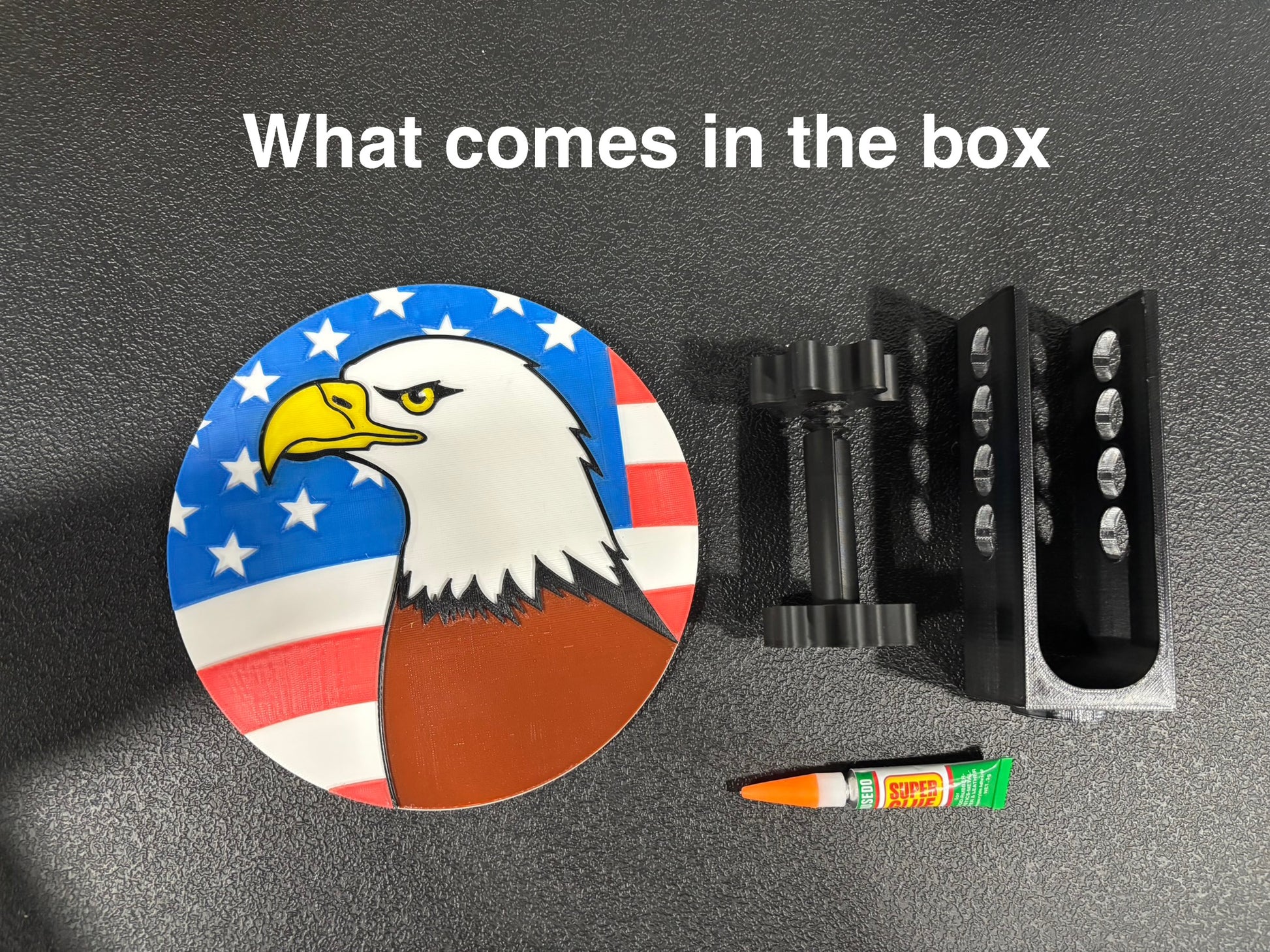 Patriotic American Flag with Eagle Hitch Cover