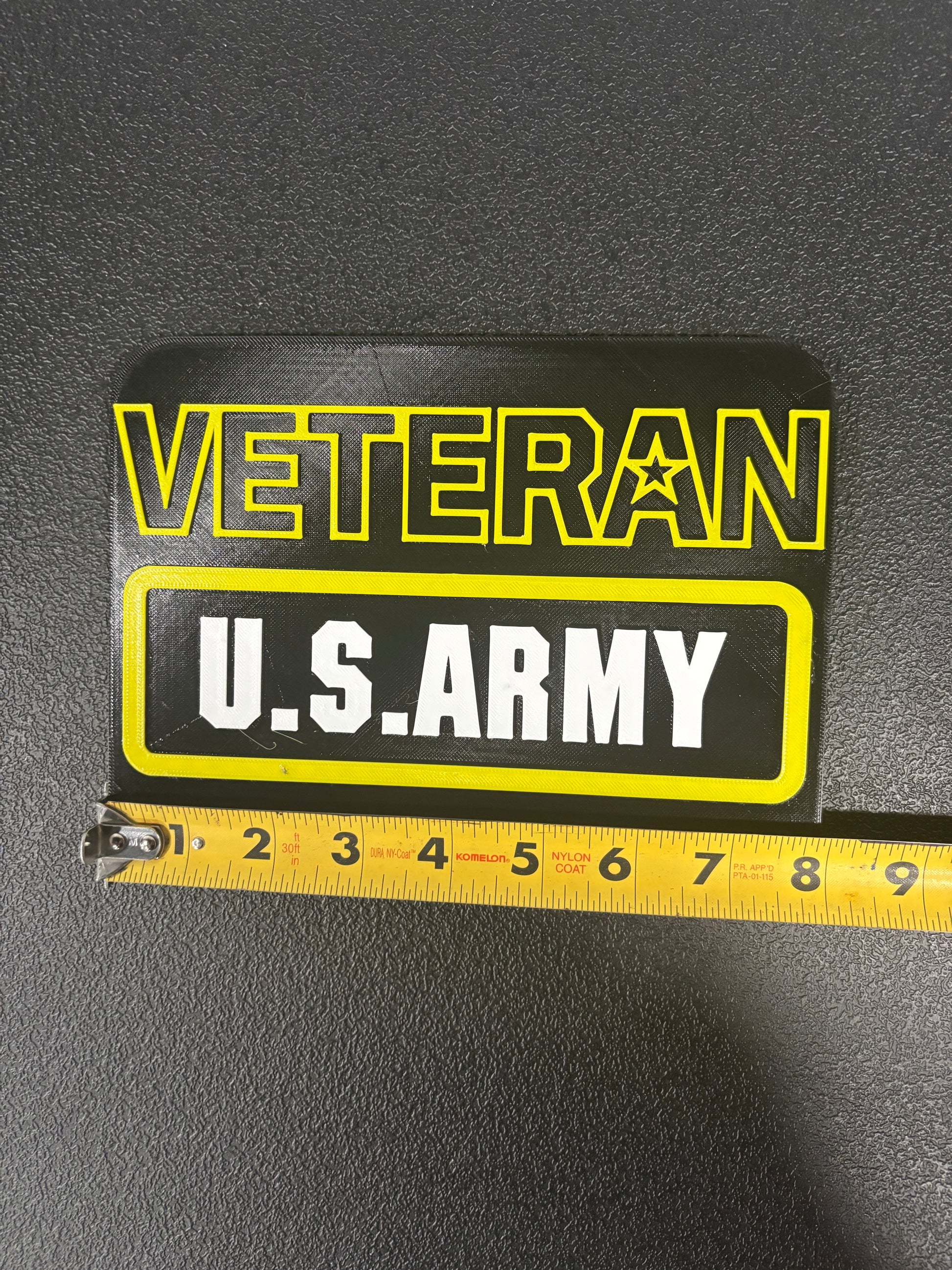 US Army Veteran in Black Hitch Cover