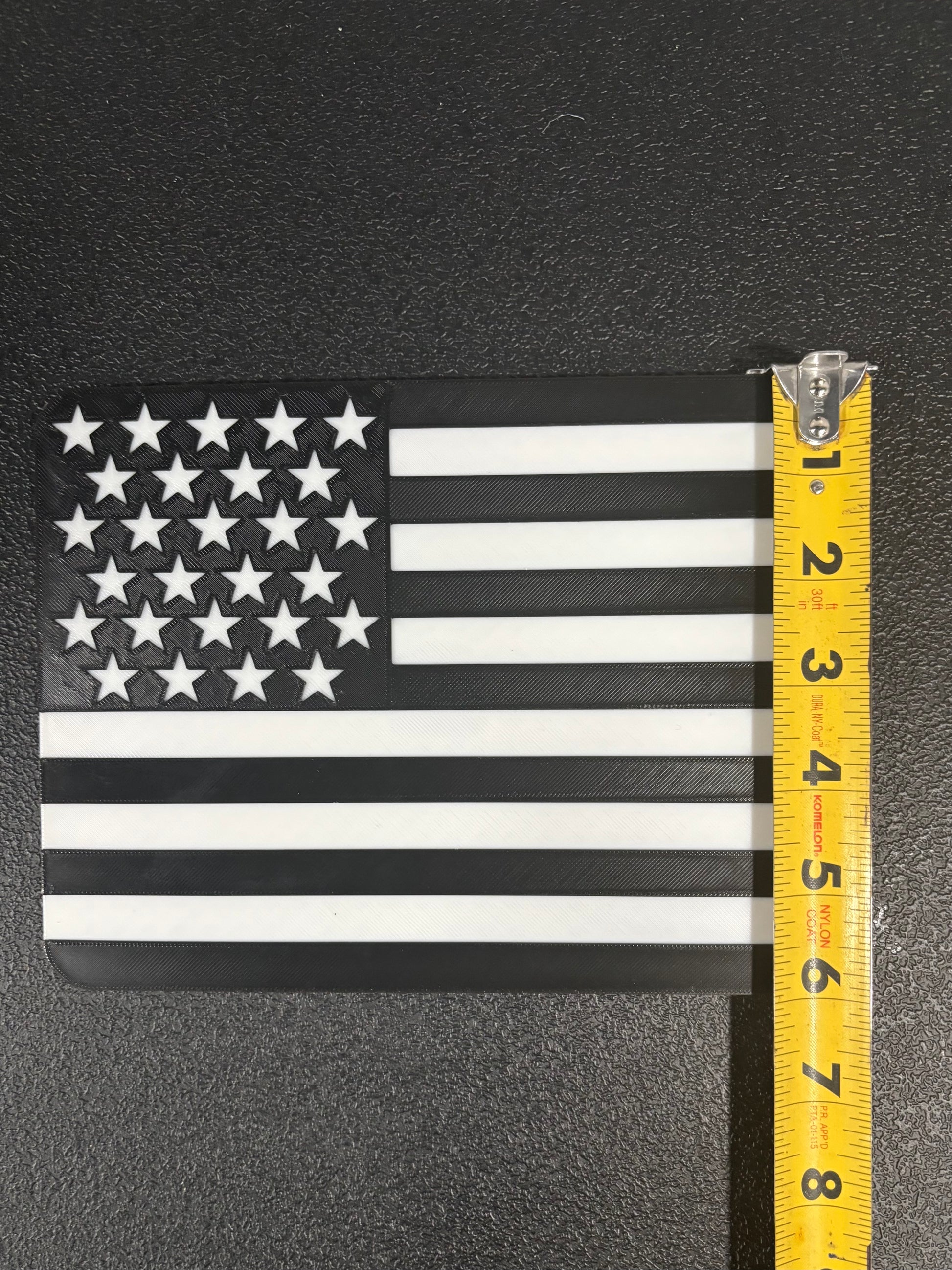 Patriotic Black & White American Flag Hitch Cover