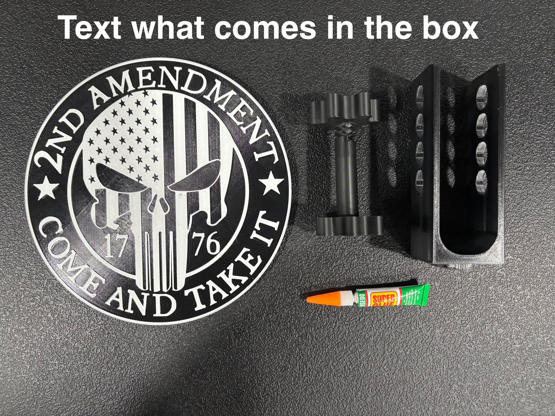 Patriotic Come & Take It 1776 Skull Hitch Plug