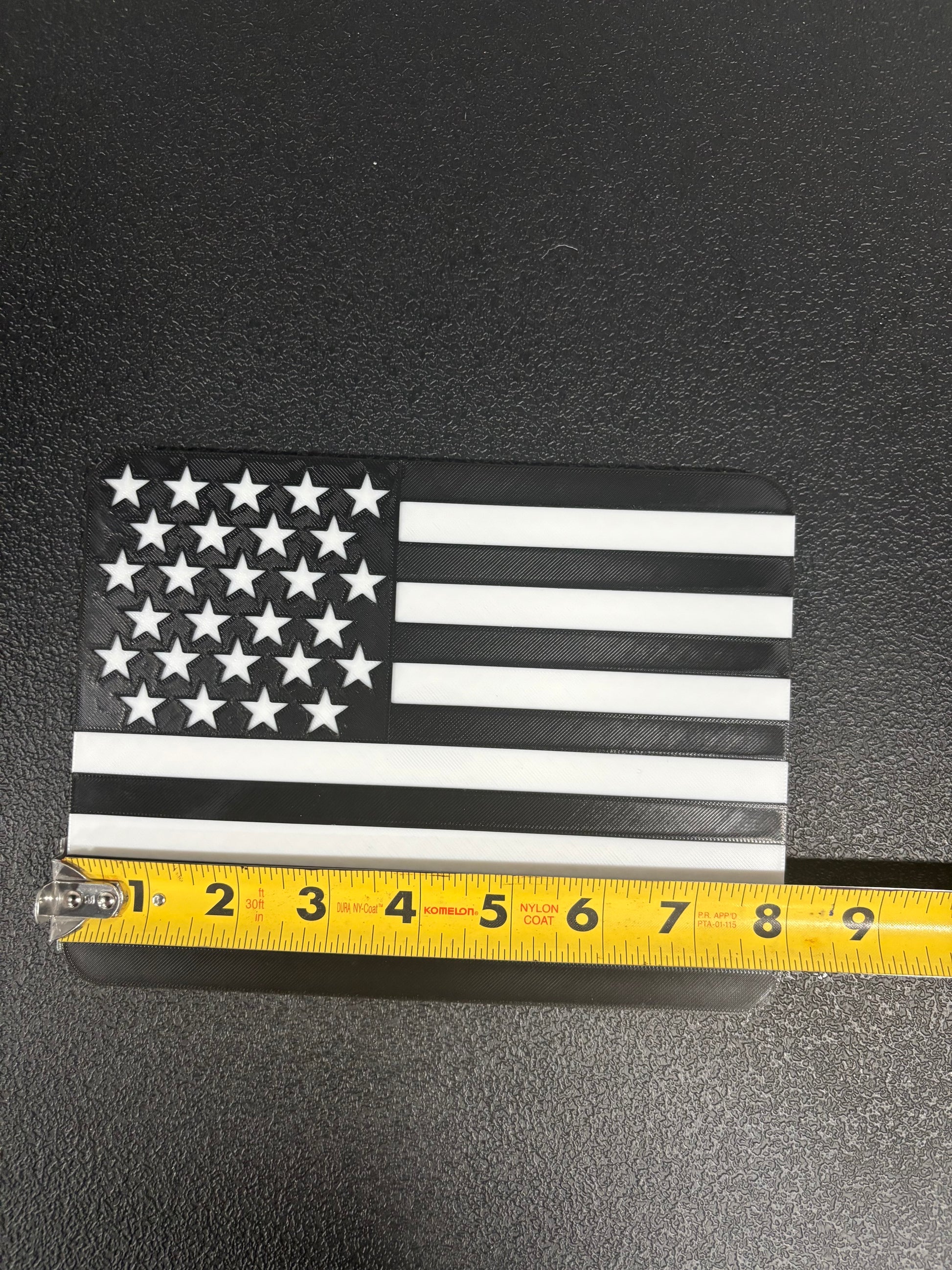 Patriotic Black & White American Flag Hitch Cover