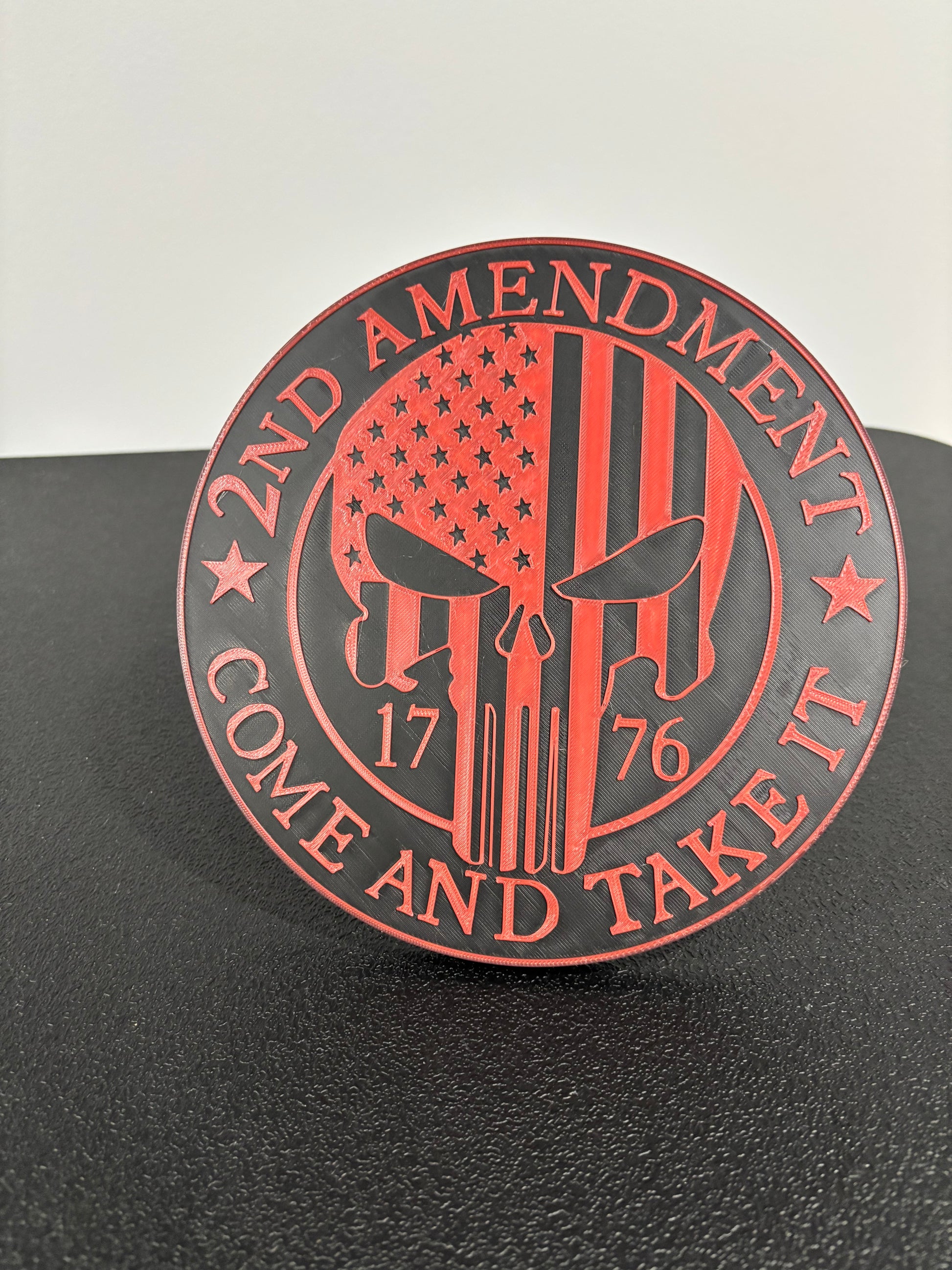 Patriotic Come & Take It 1776 Skull Hitch Plug