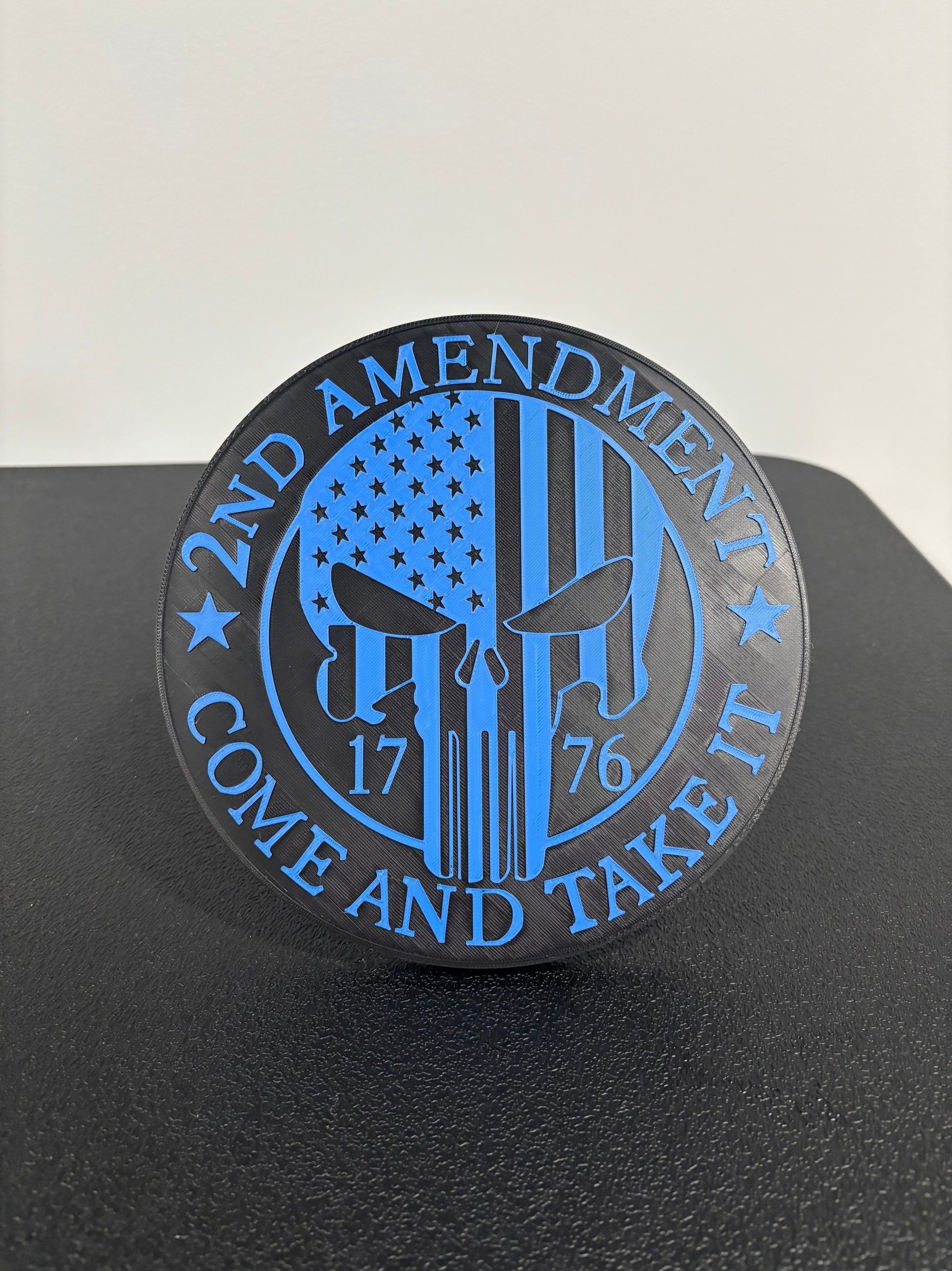 Patriotic Come & Take It 1776 Skull Hitch Plug