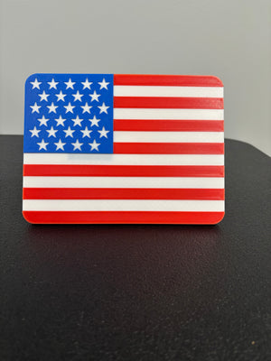Patriotic Red, White, & Blue American Flag Hitch Cover