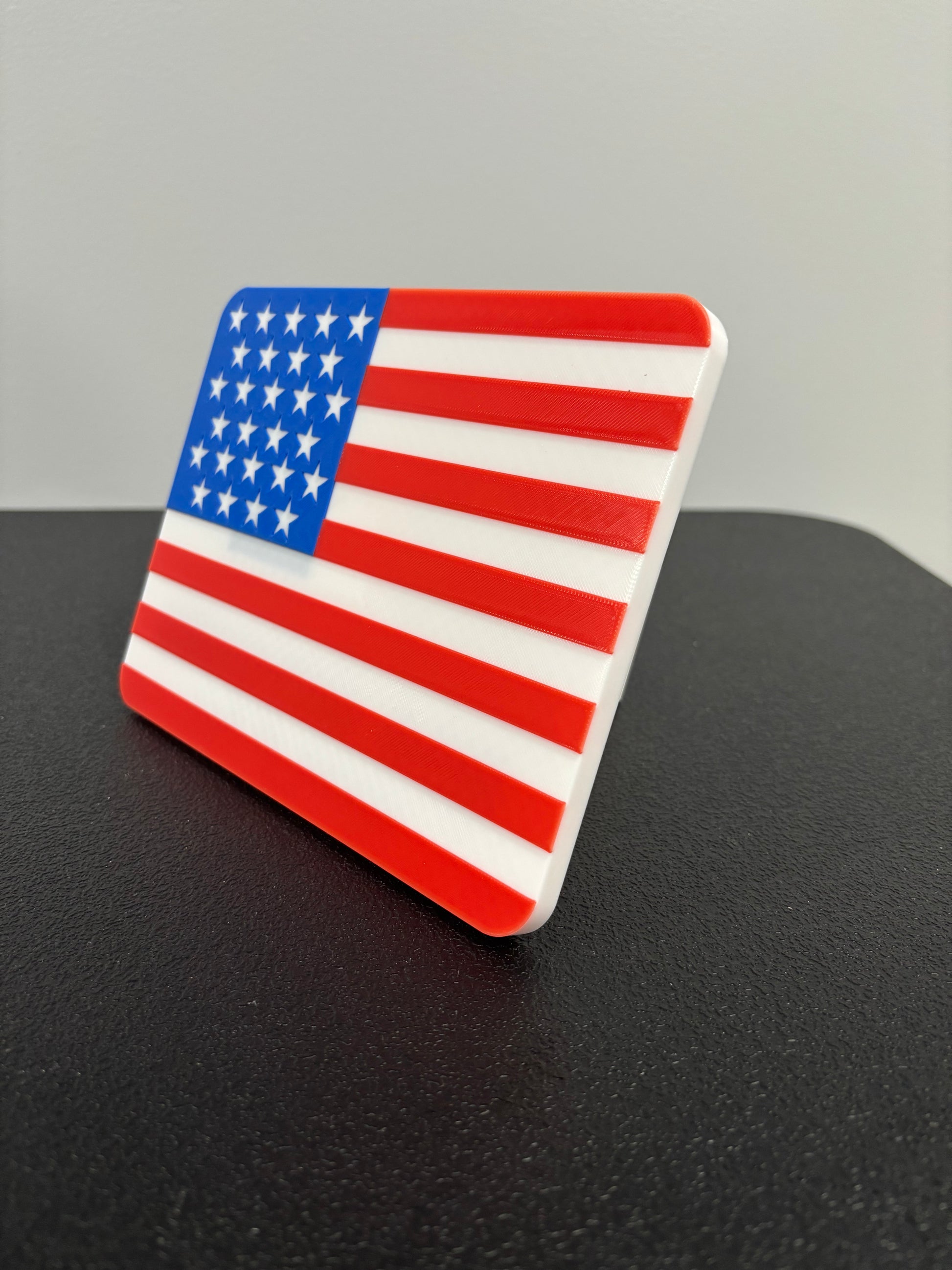 Patriotic Red, White, & Blue American Flag Hitch Cover