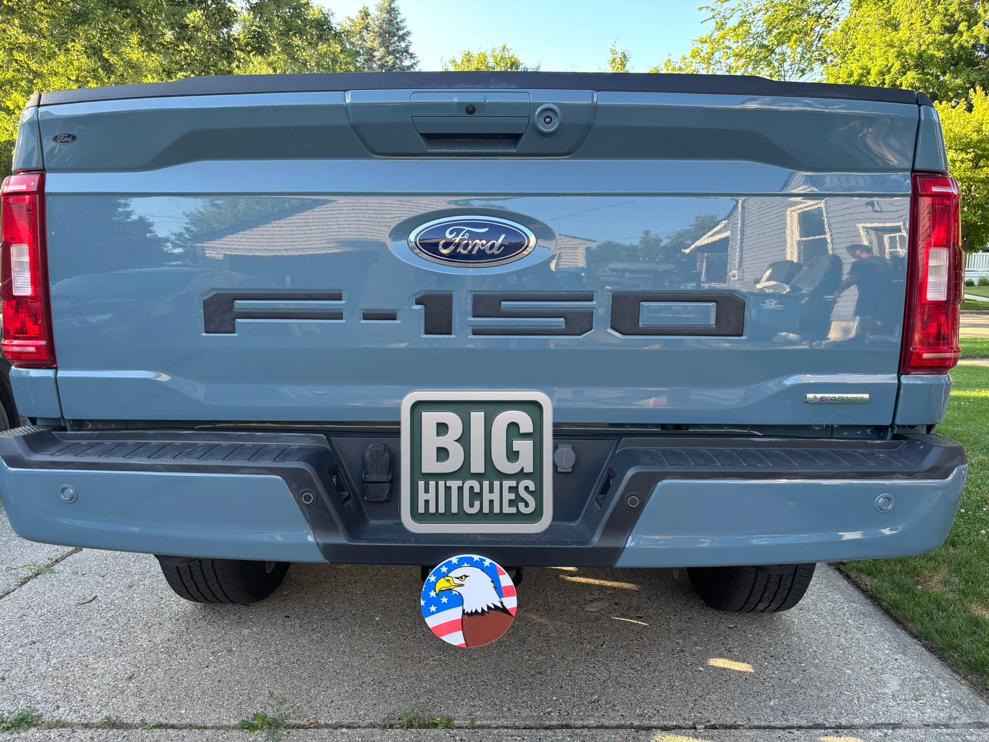 Patriotic American Flag with Eagle Hitch Cover