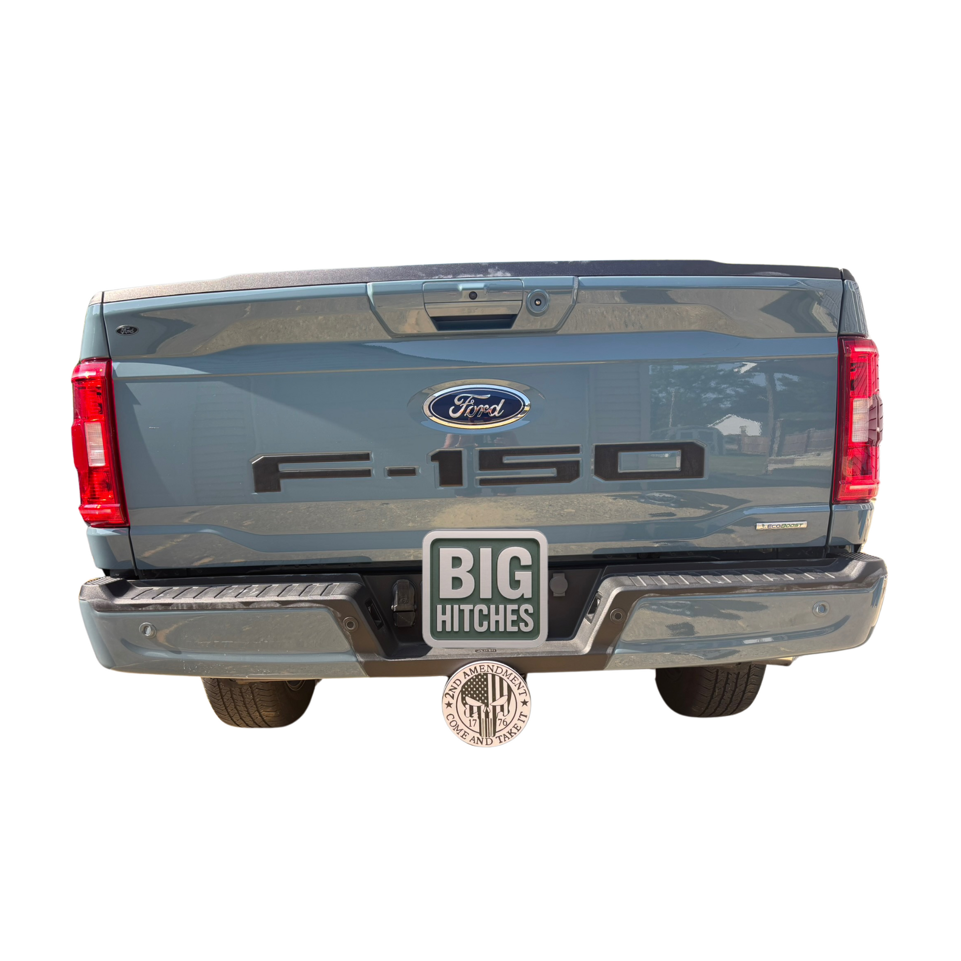 Patriotic Come & Take It Skull 1776 in White Hitch Accessory