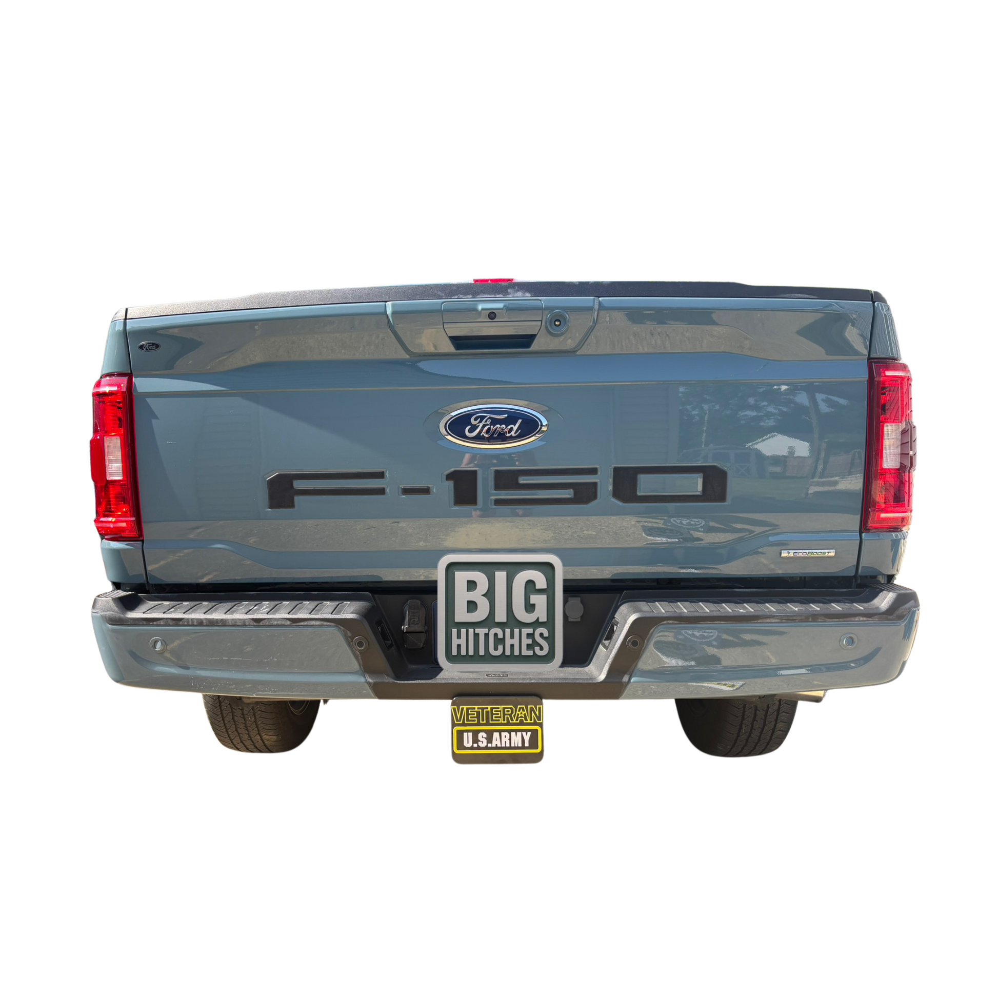 US Army Veteran in Black Hitch Cover