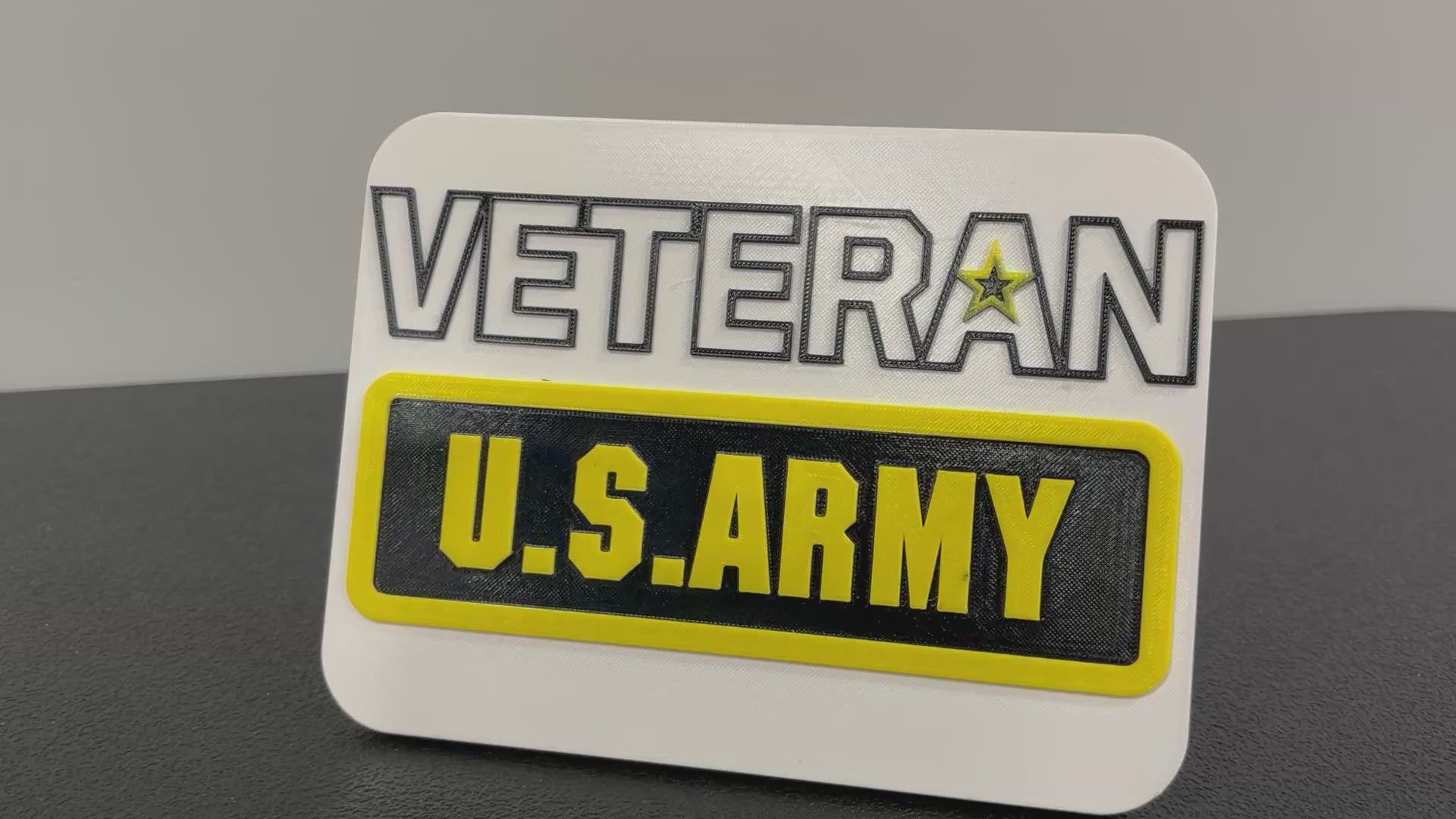 US Army Veteran Hitch Cover in White