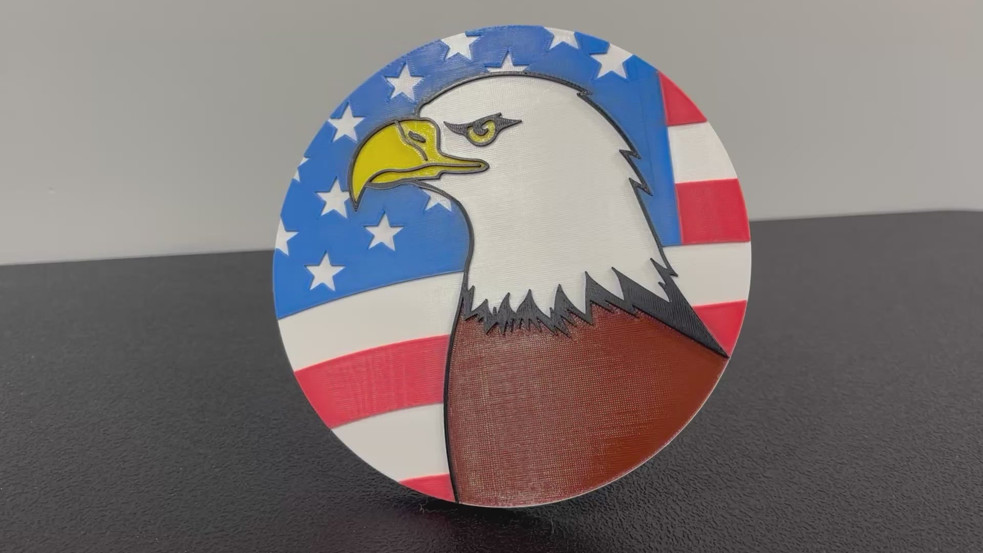 Patriotic American Flag with Eagle Hitch Cover