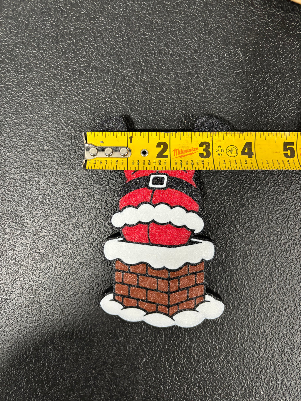 Santa in Chimney Holiday Christmas hitch cover