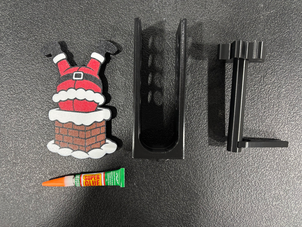 Santa in Chimney Holiday Christmas hitch cover