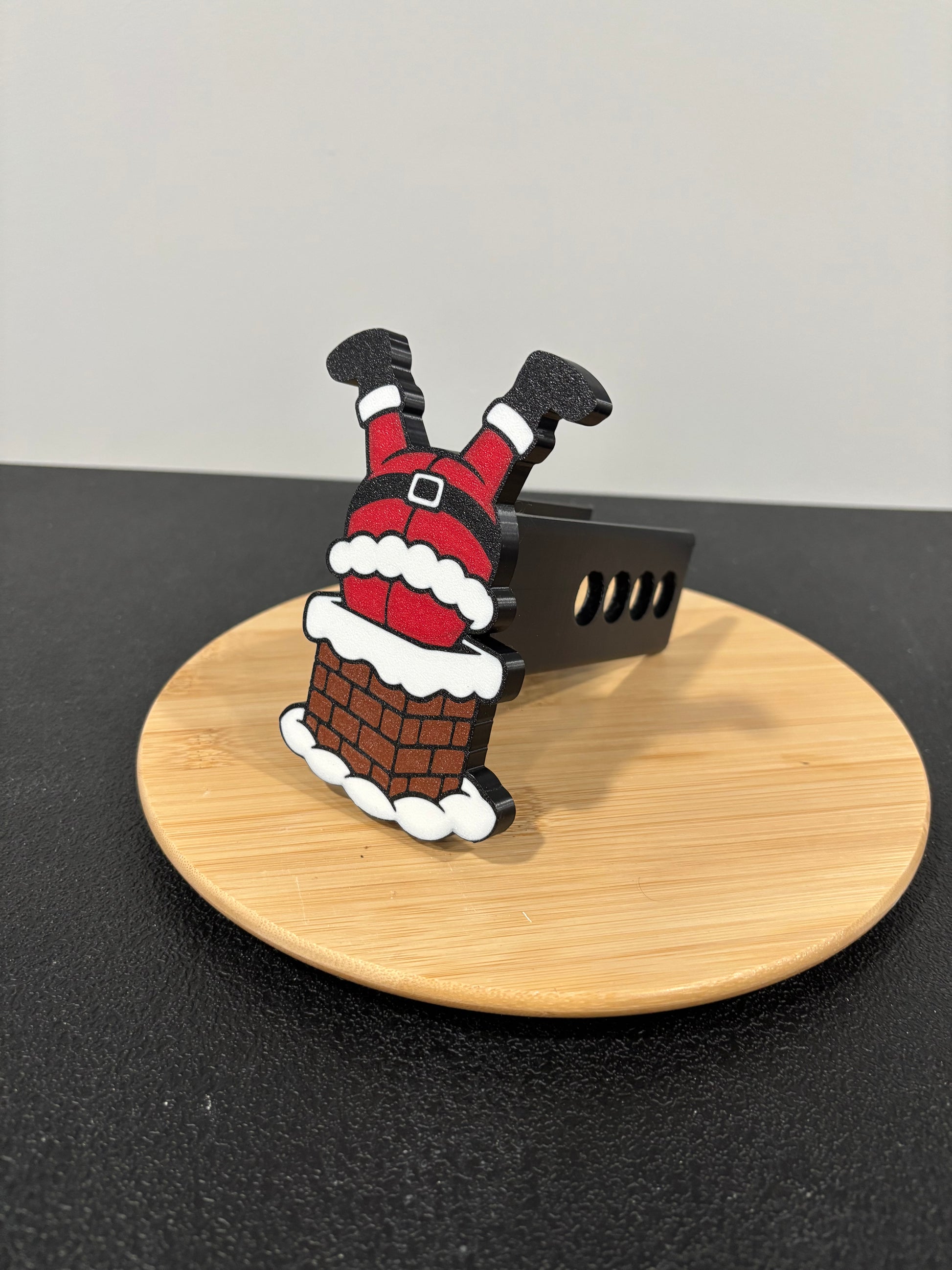 Santa in Chimney Holiday Christmas hitch cover