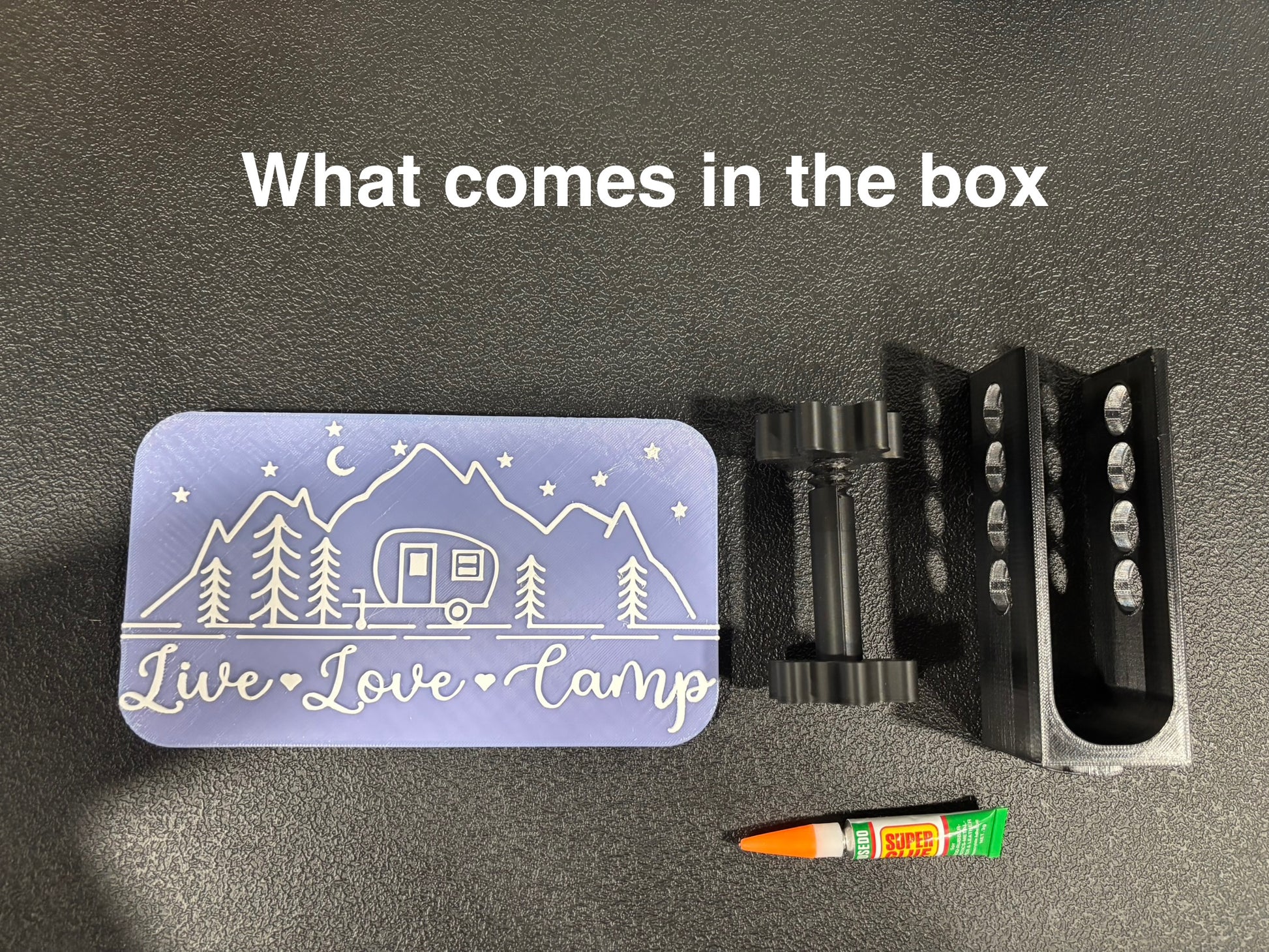 Outdoor Live Love Camp Hitch Cover in Purple