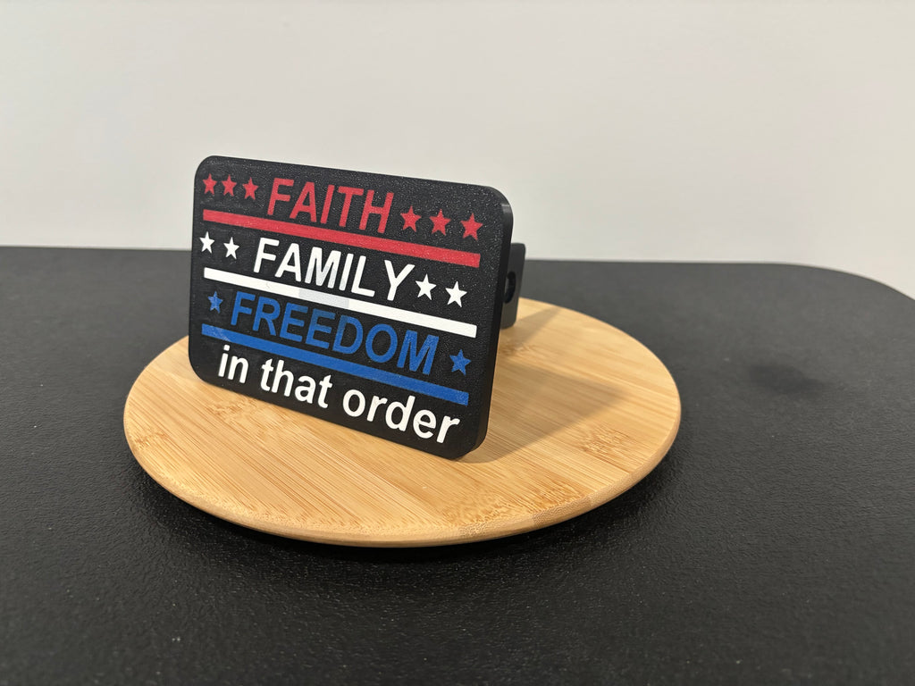 Faith Family Freedom Patriotic Faith Hitch Cover