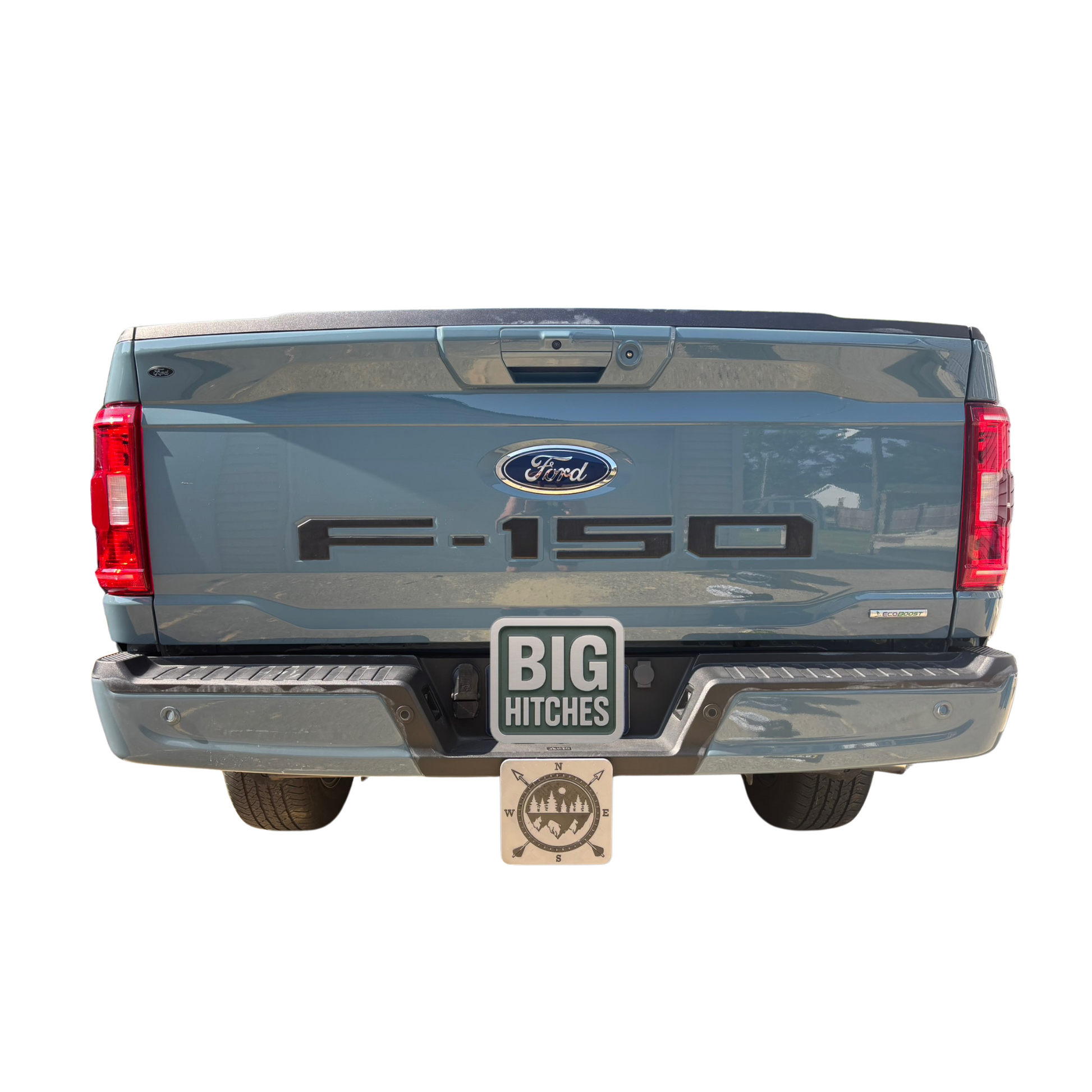 Outdoor Pine & Peak Compass in Gray Hitch Cover