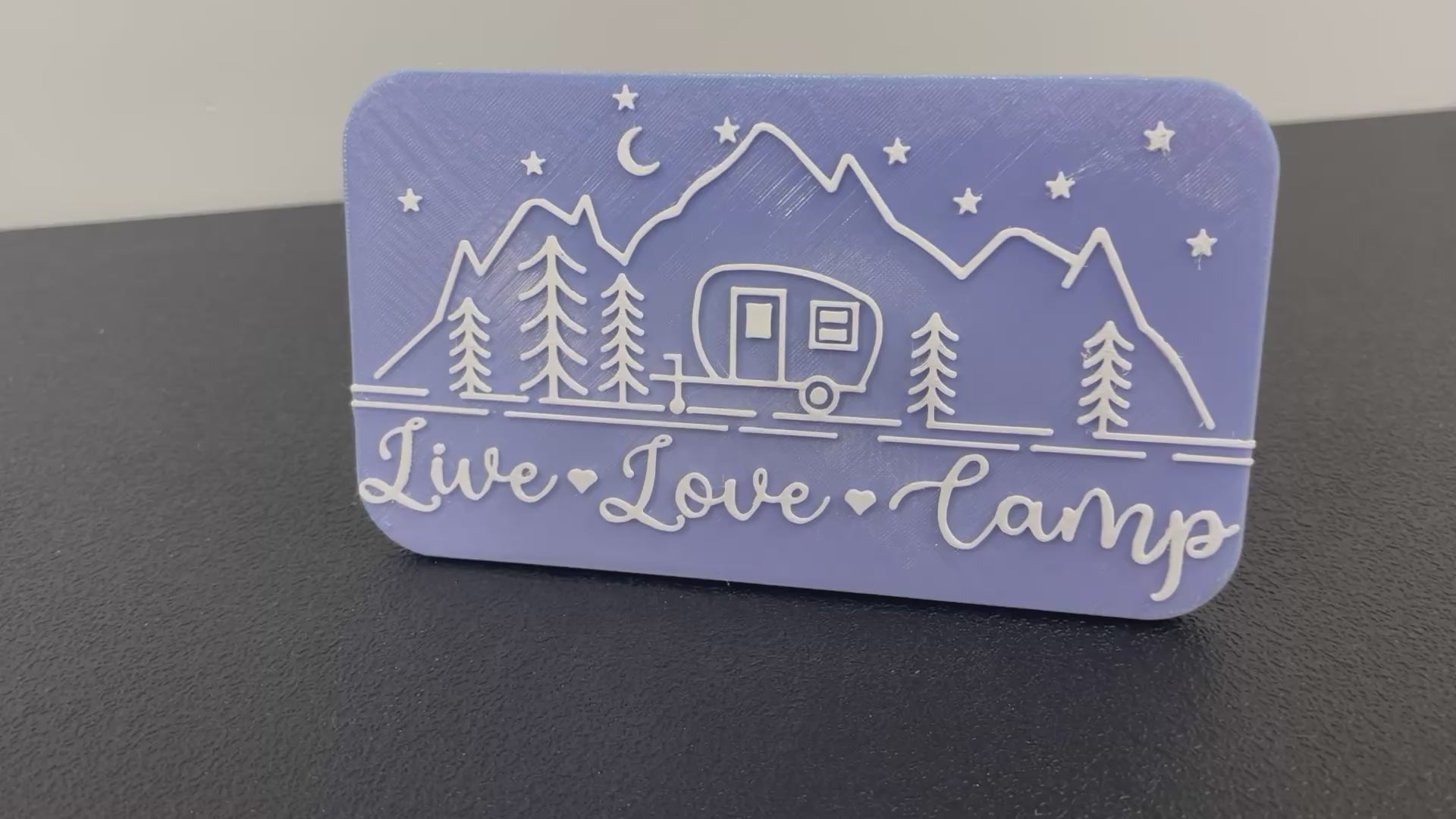 Outdoor Live Love Camp Hitch Cover in Purple